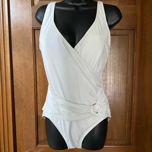 Michael kors white one piece swimsuit. Size 14